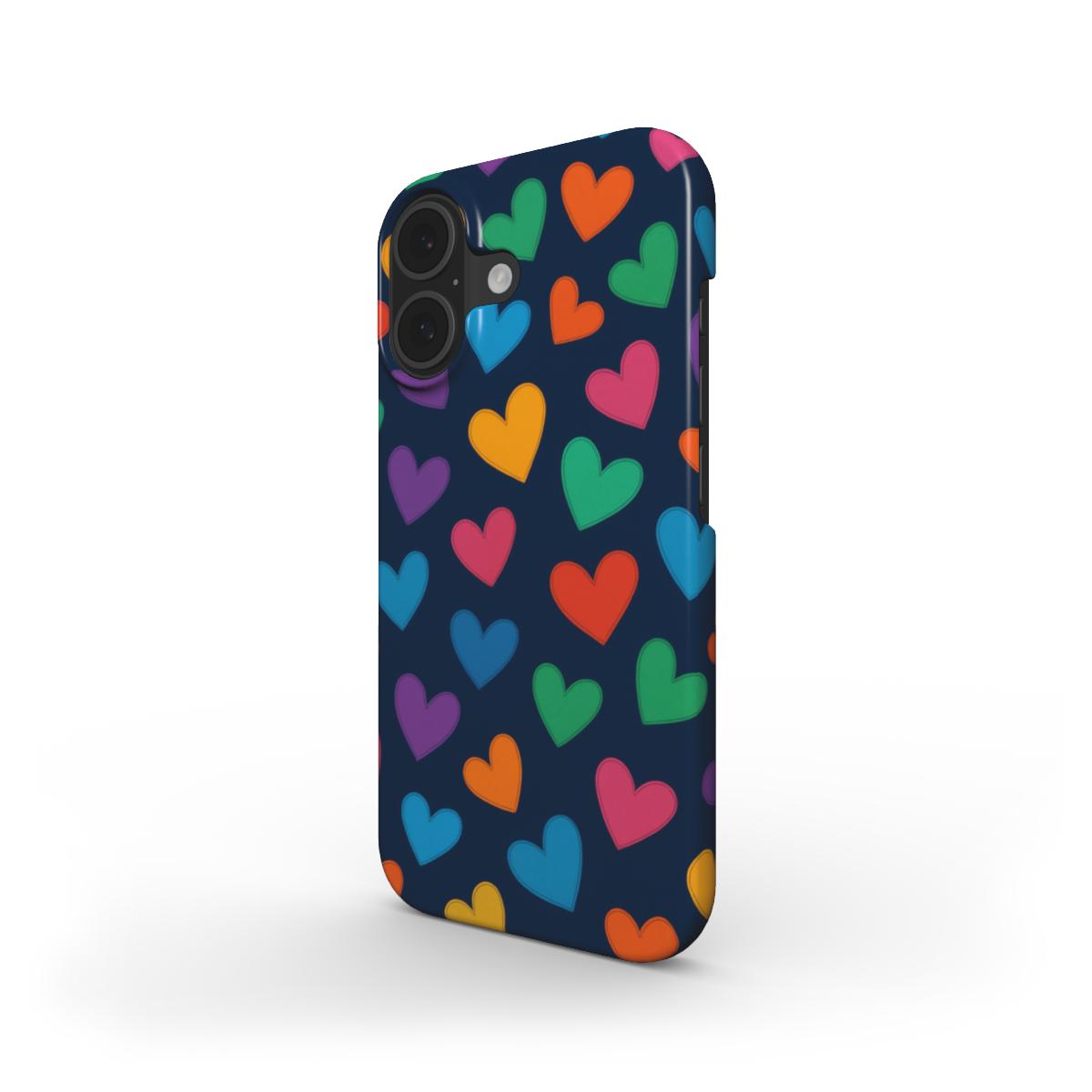 Colorful Hearts Slim Phone Case