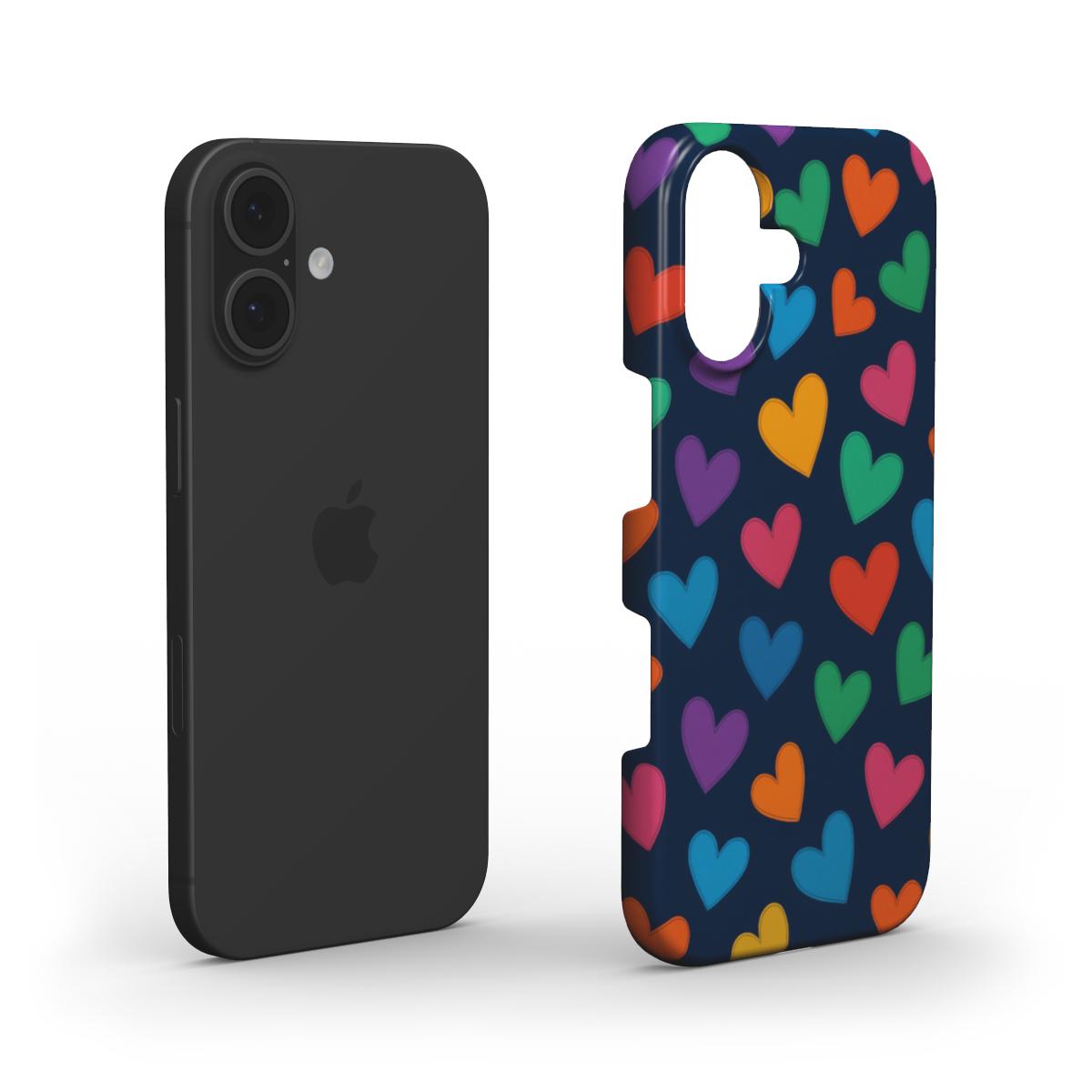Colorful Hearts Slim Phone Case