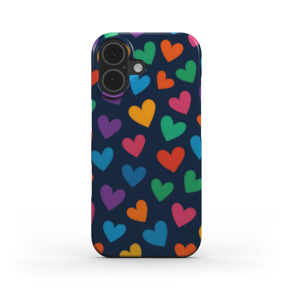 Colorful Hearts Slim Phone Case